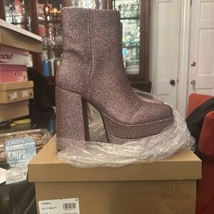 Steve Madden Women's Sparkle Heeled Boots - Glitter Multi